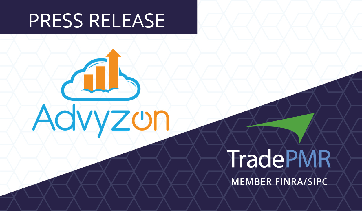 Press Release - Advyzon Logo and TradePMR Logo, Member FINRA/SIPC